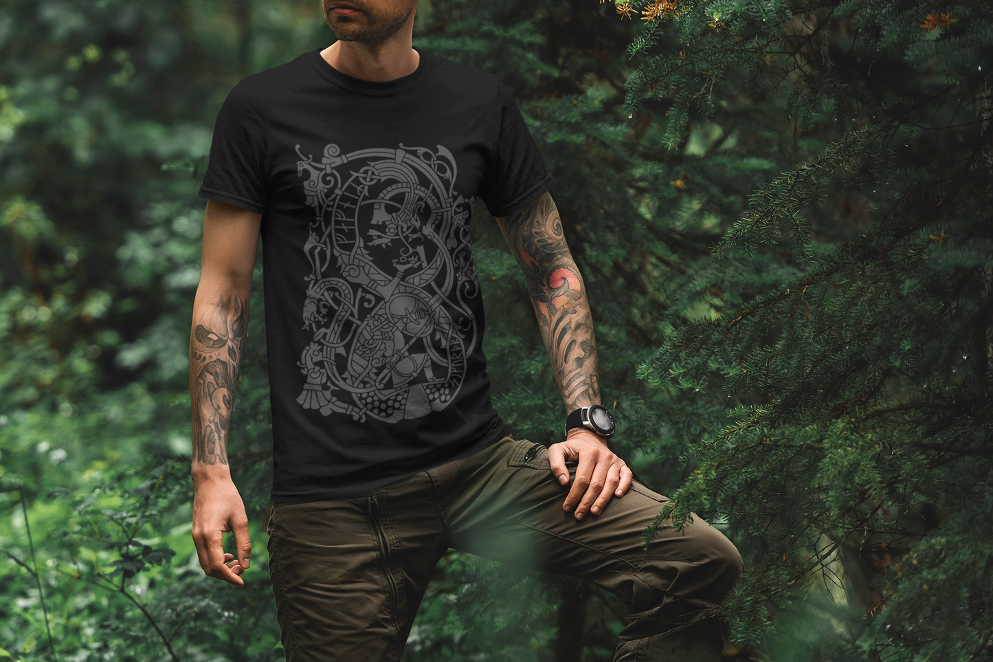 FAFNIR BLACK & GREY TEE