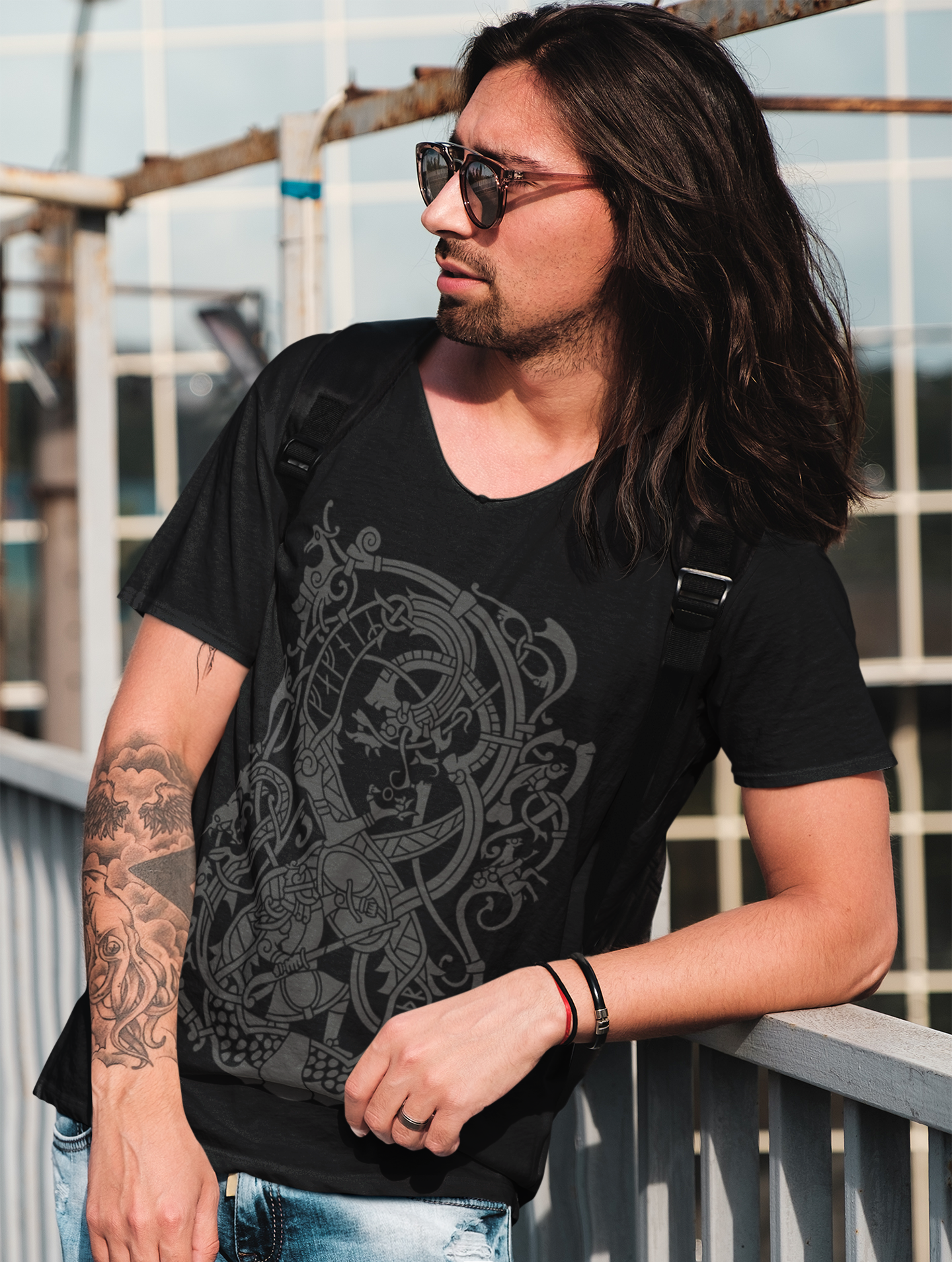 FAFNIR BLACK & GREY TEE