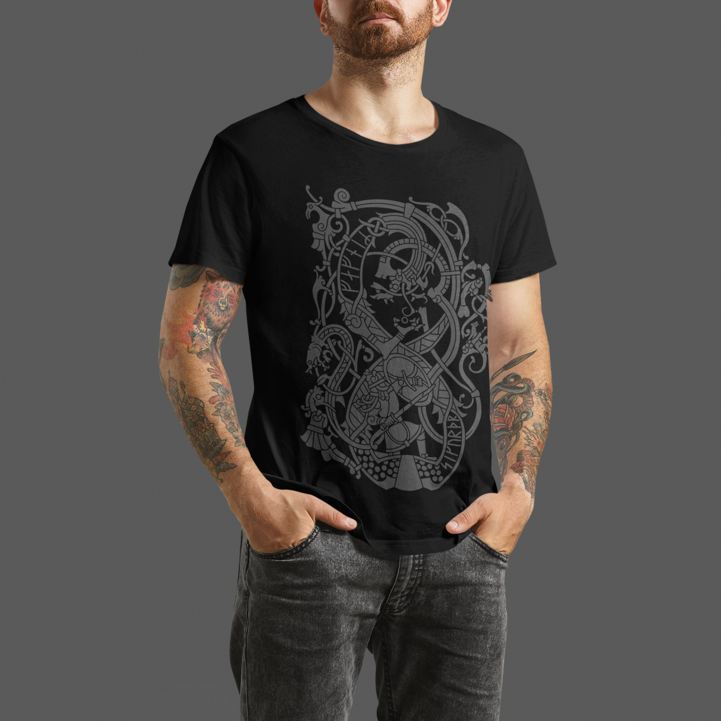 FAFNIR BLACK & GREY TEE