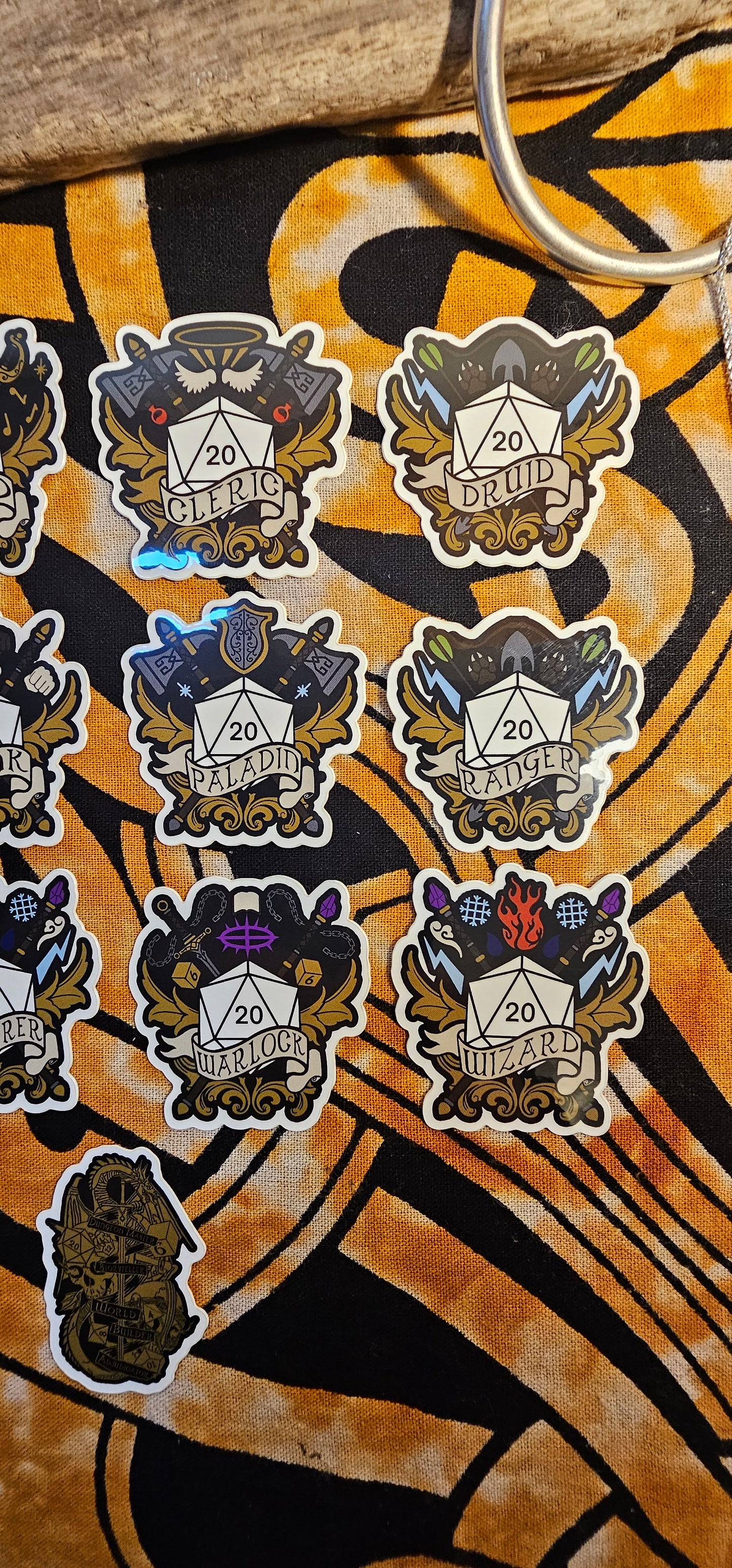 D&D Sticker Pack, 12 Class Stickers, 1 DM Sticker, Dungeons and Dragons, Sticker Pack, Dungeon Master, Gift for DnD Players, Gift for DM