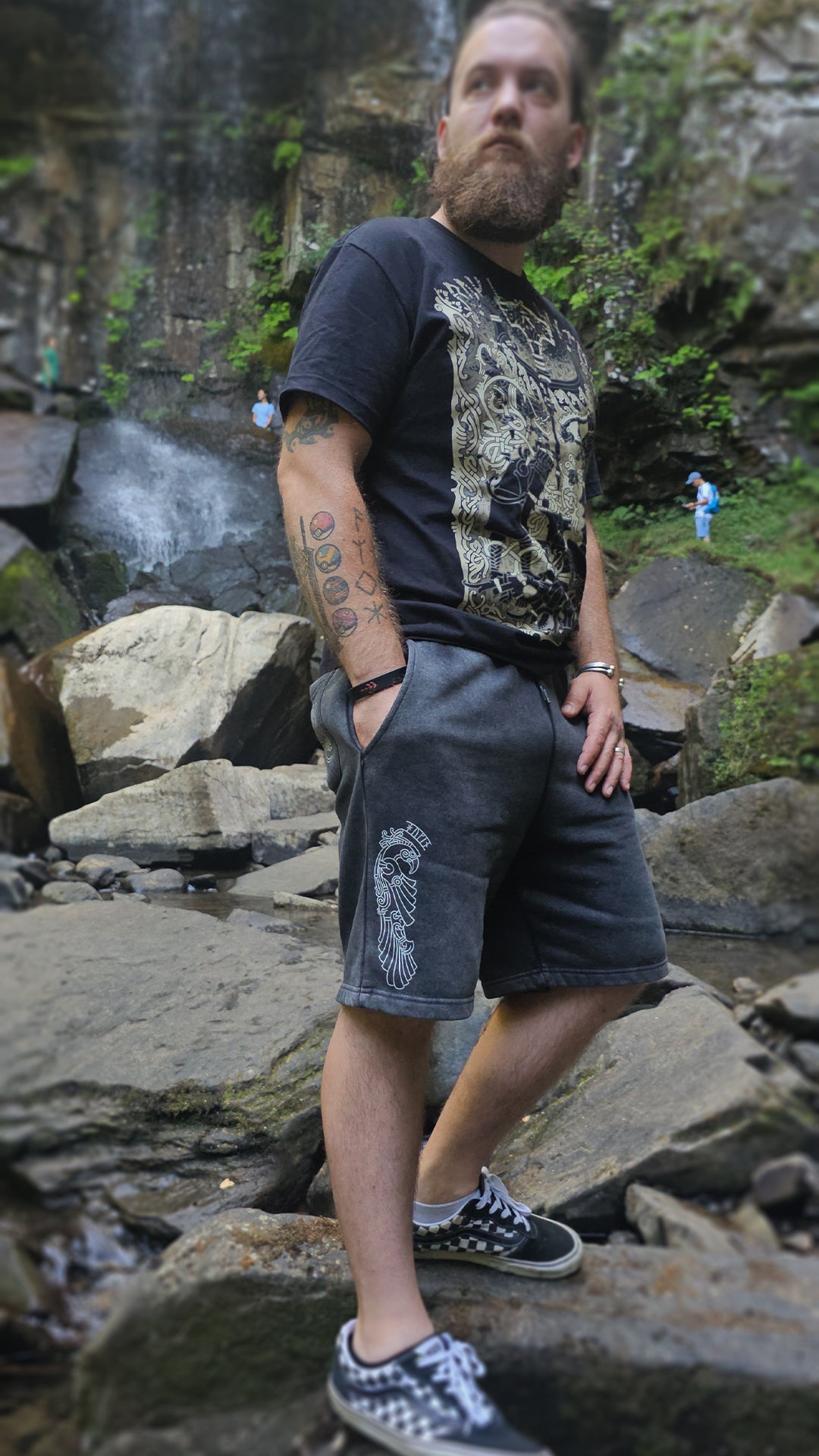 PREORDER OCT - Brokkr and Sindri - Heavyweight Black Tshirt