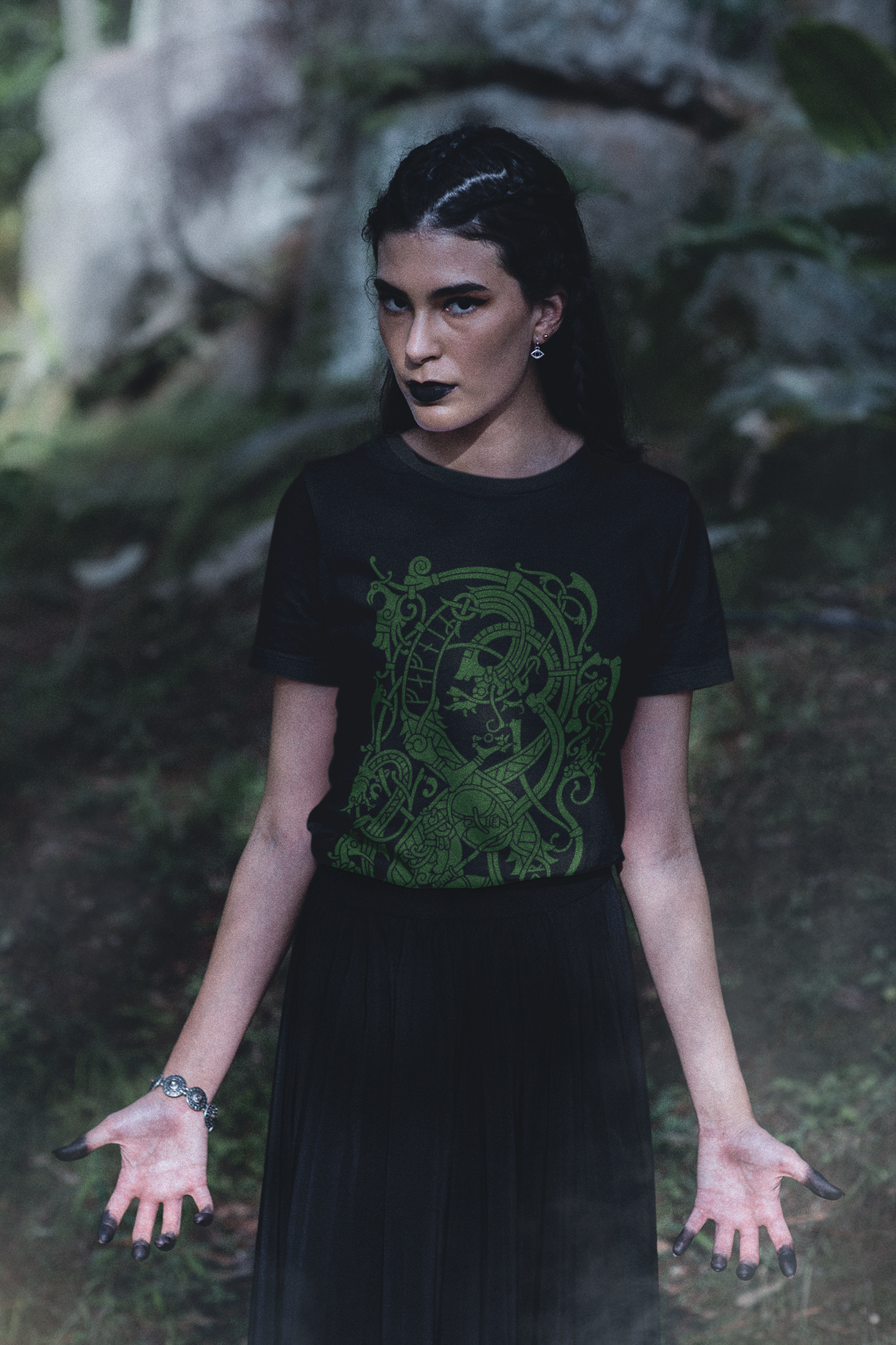 FAFNIR BLACK & GREEN TEE