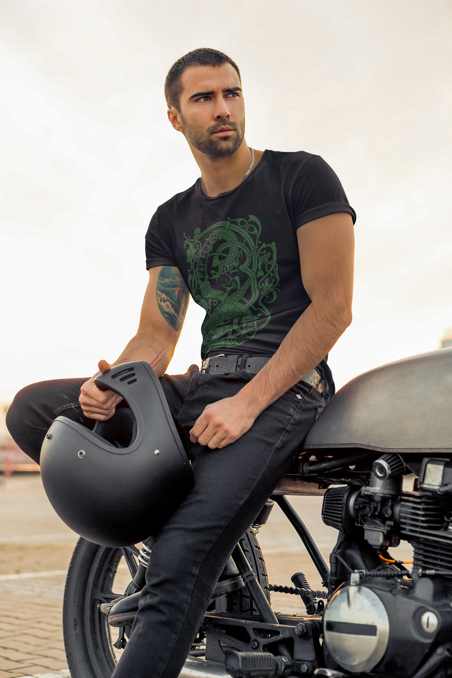 FAFNIR BLACK & GREEN TEE