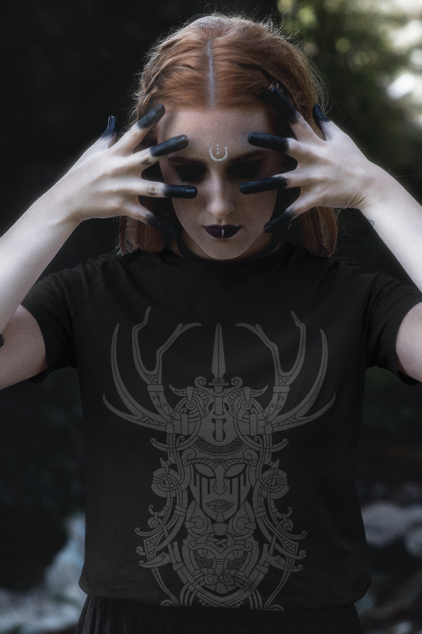 FREYJA BLACK AND GREY TEE