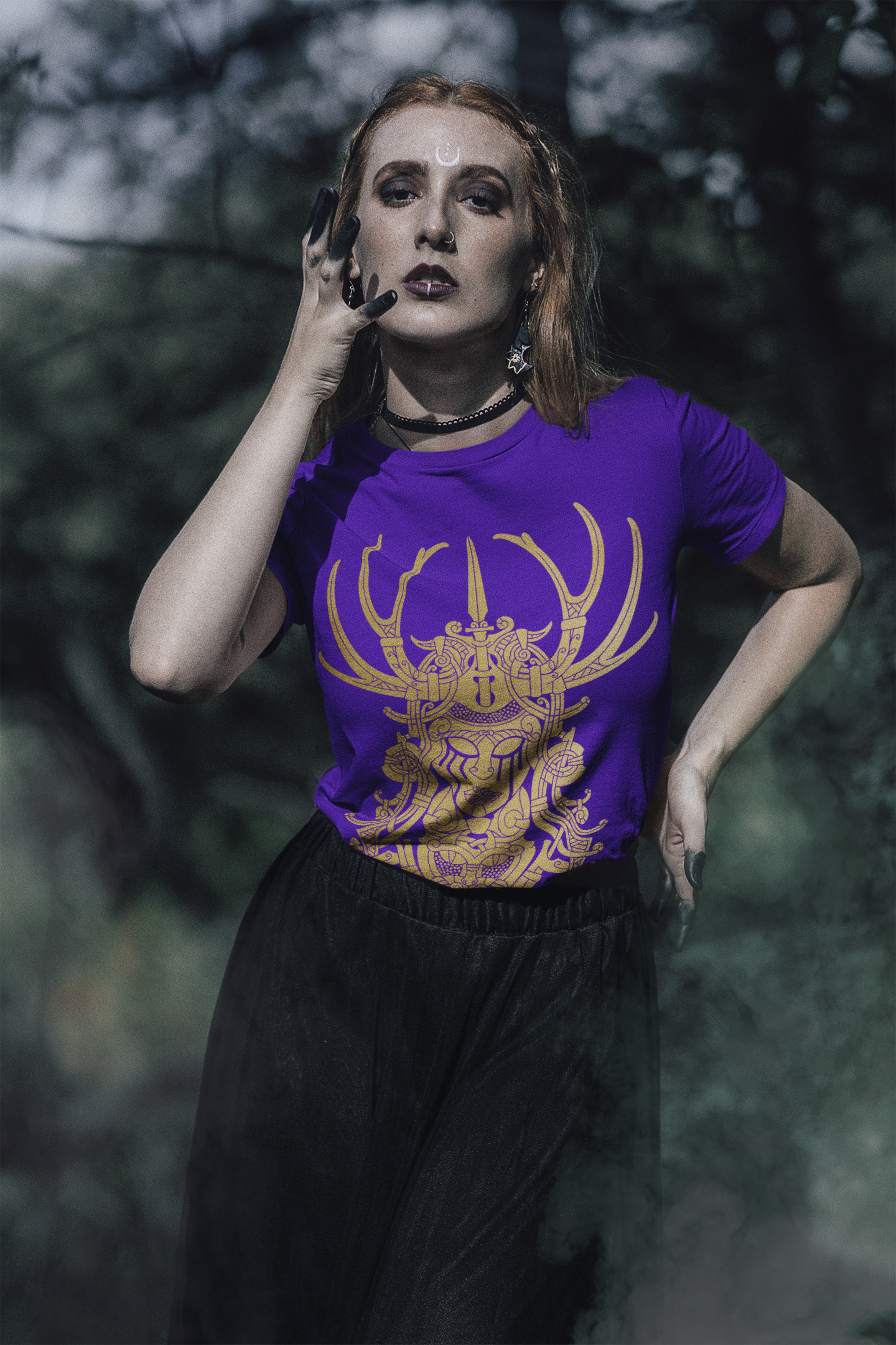 FREYJA PURPLE & GOLD TEE