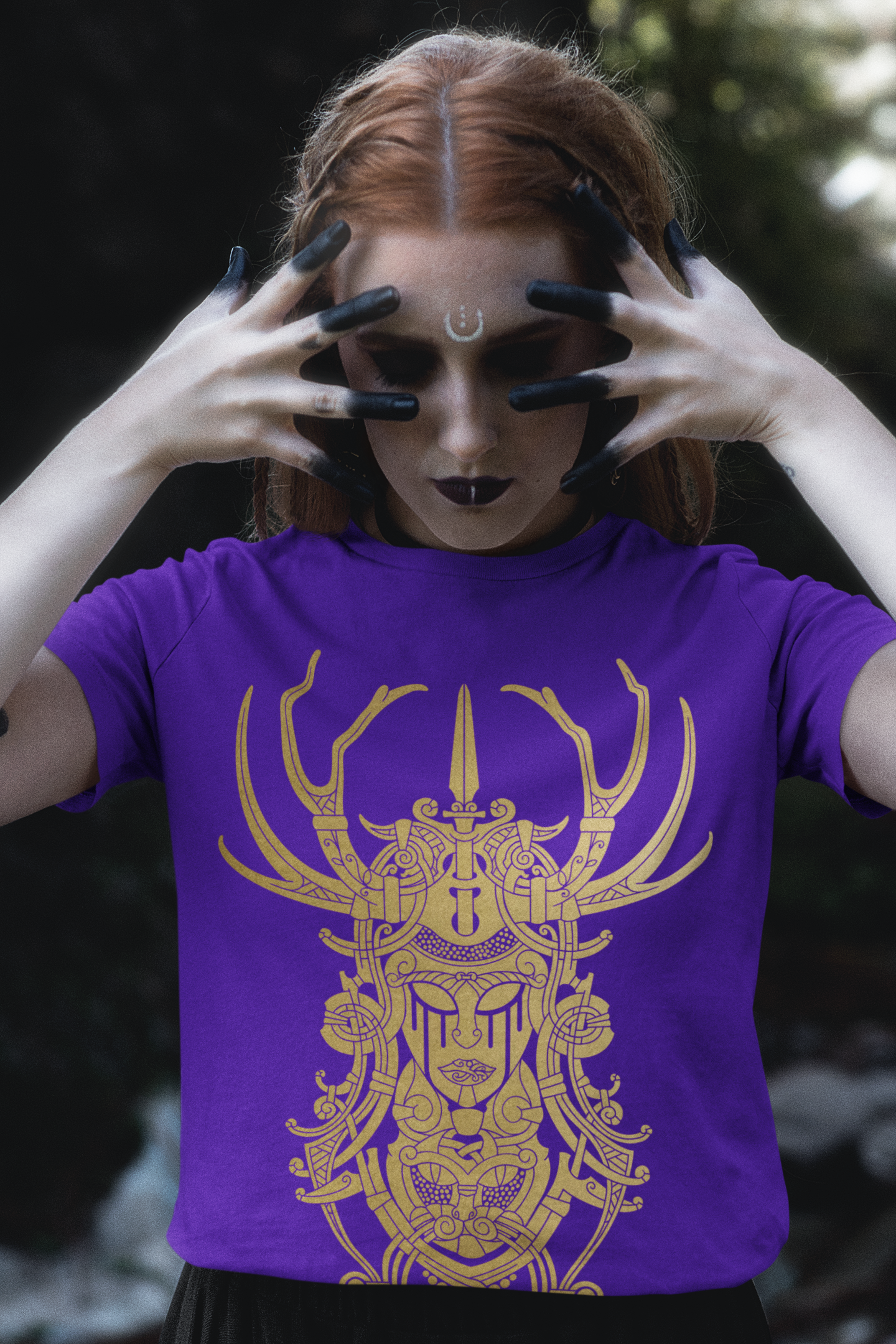 FREYJA PURPLE & GOLD TEE