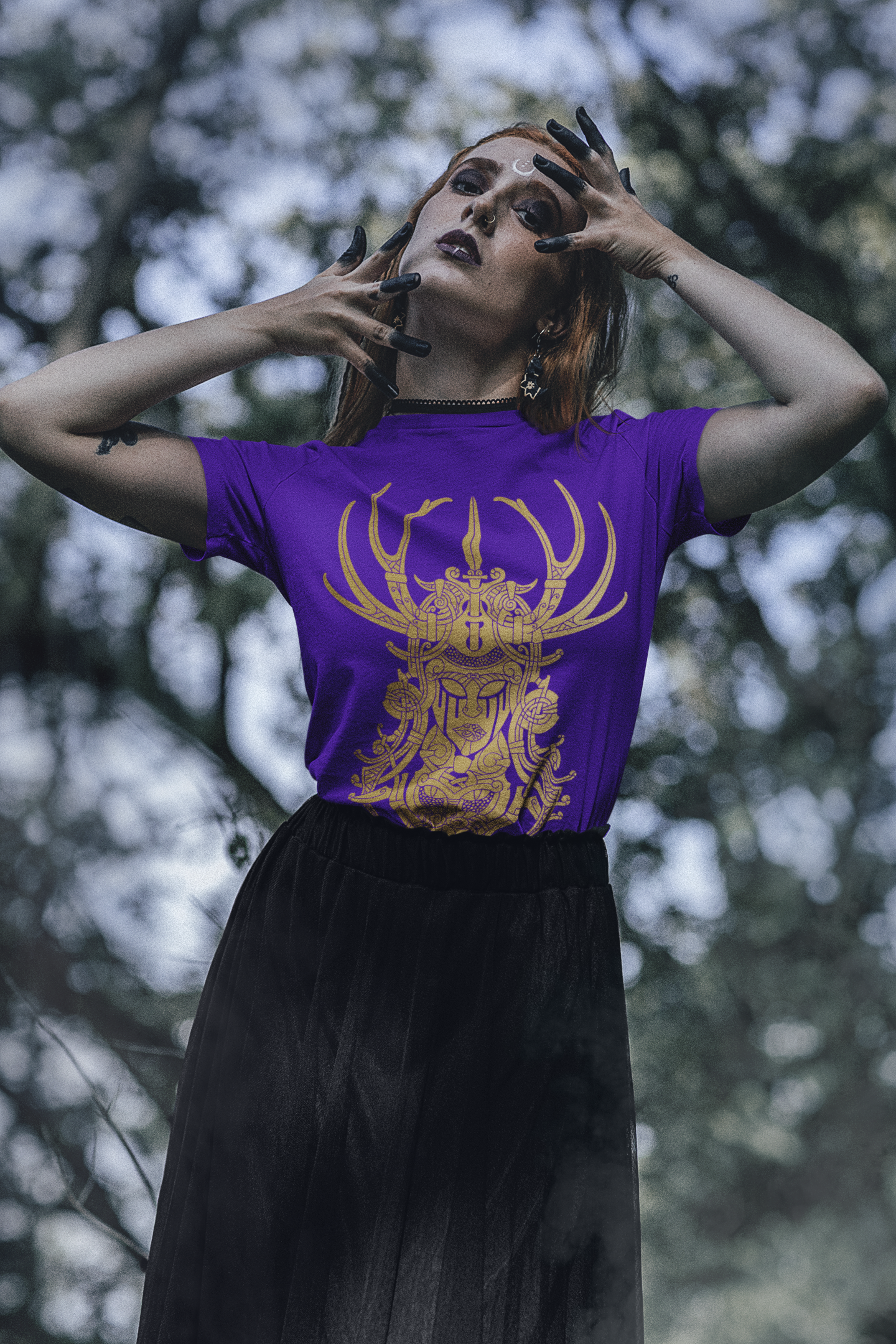 FREYJA PURPLE & GOLD TEE