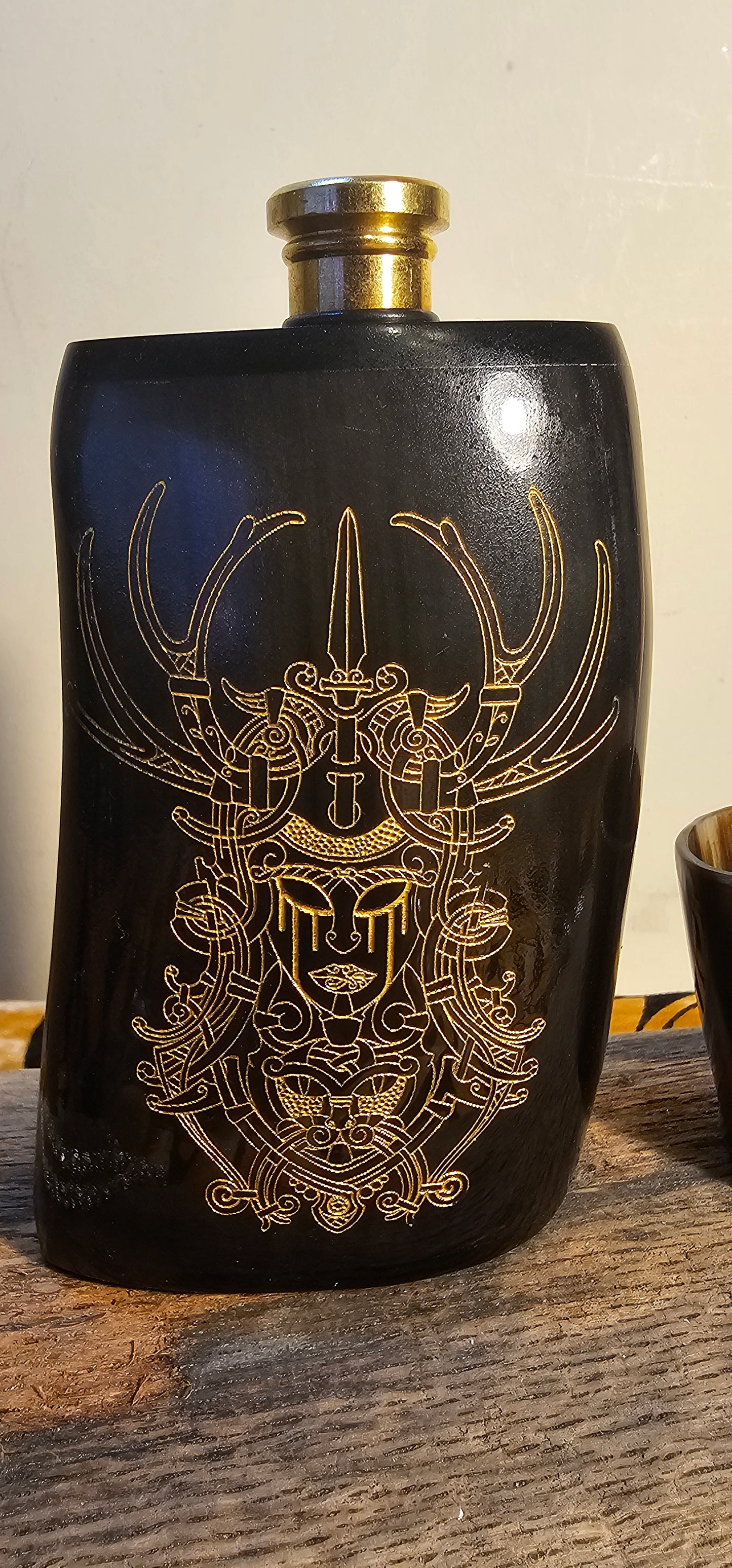 Freya - Horn Hip Flask