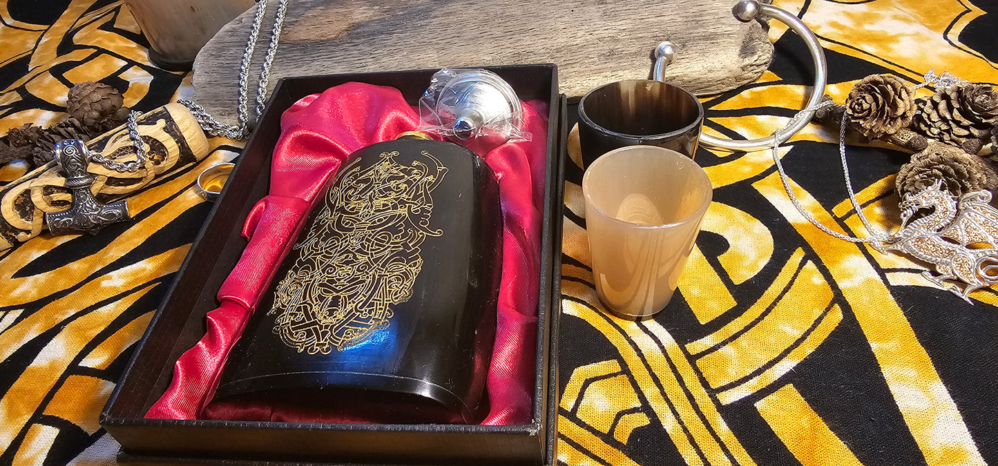 Loki Gift, Viking Flask, Hip Flask, Viking Drinking Gift, Norse Flask, Norse Mythology Gift, Nordic Mythology Gift, Nordic Flask