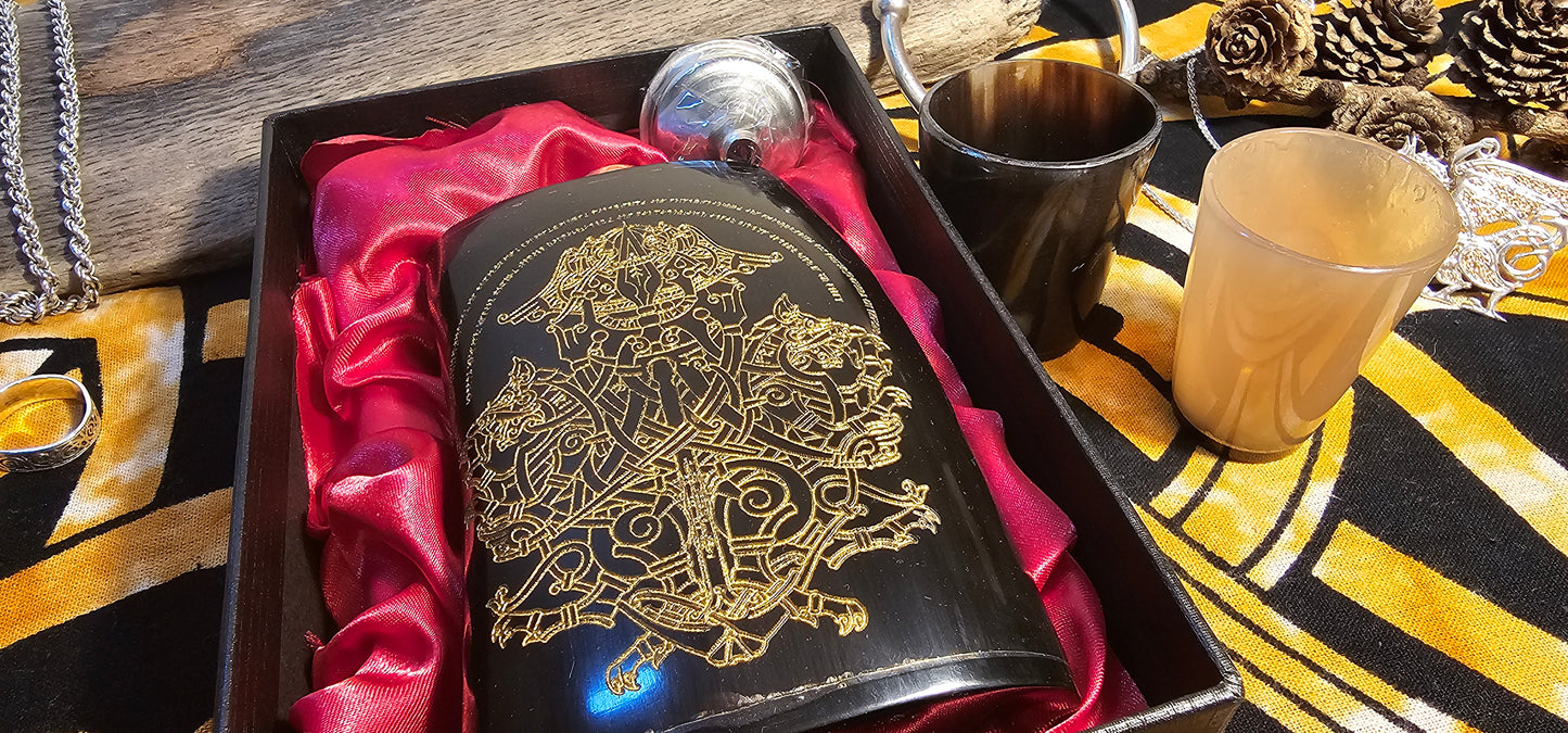 Odin Gift, Viking Flask, Hip Flask, Viking Drinking Gift, Norse Flask, Norse Mythology Gift, Nordic Mythology Gift, Nordic Flask