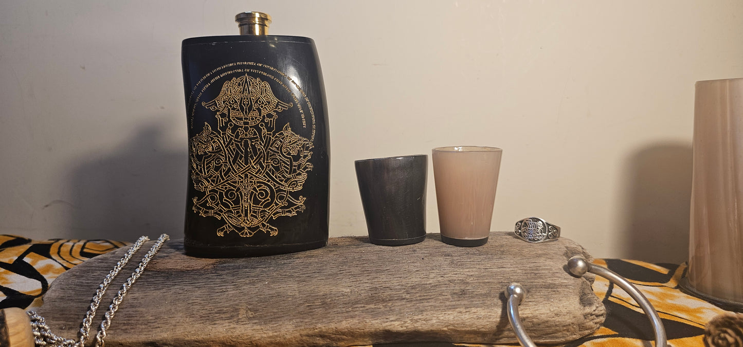 Odin Gift, Viking Flask, Hip Flask, Viking Drinking Gift, Norse Flask, Norse Mythology Gift, Nordic Mythology Gift, Nordic Flask