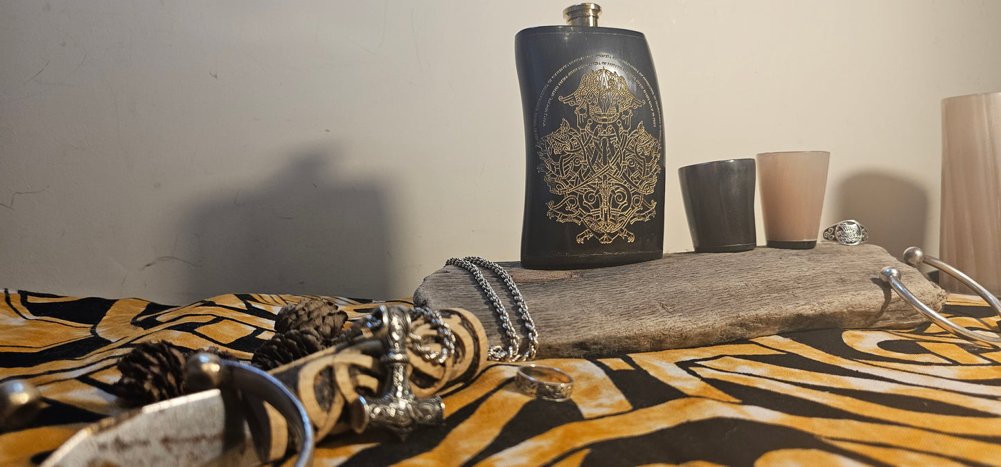 Odin Gift, Viking Flask, Hip Flask, Viking Drinking Gift, Norse Flask, Norse Mythology Gift, Nordic Mythology Gift, Nordic Flask
