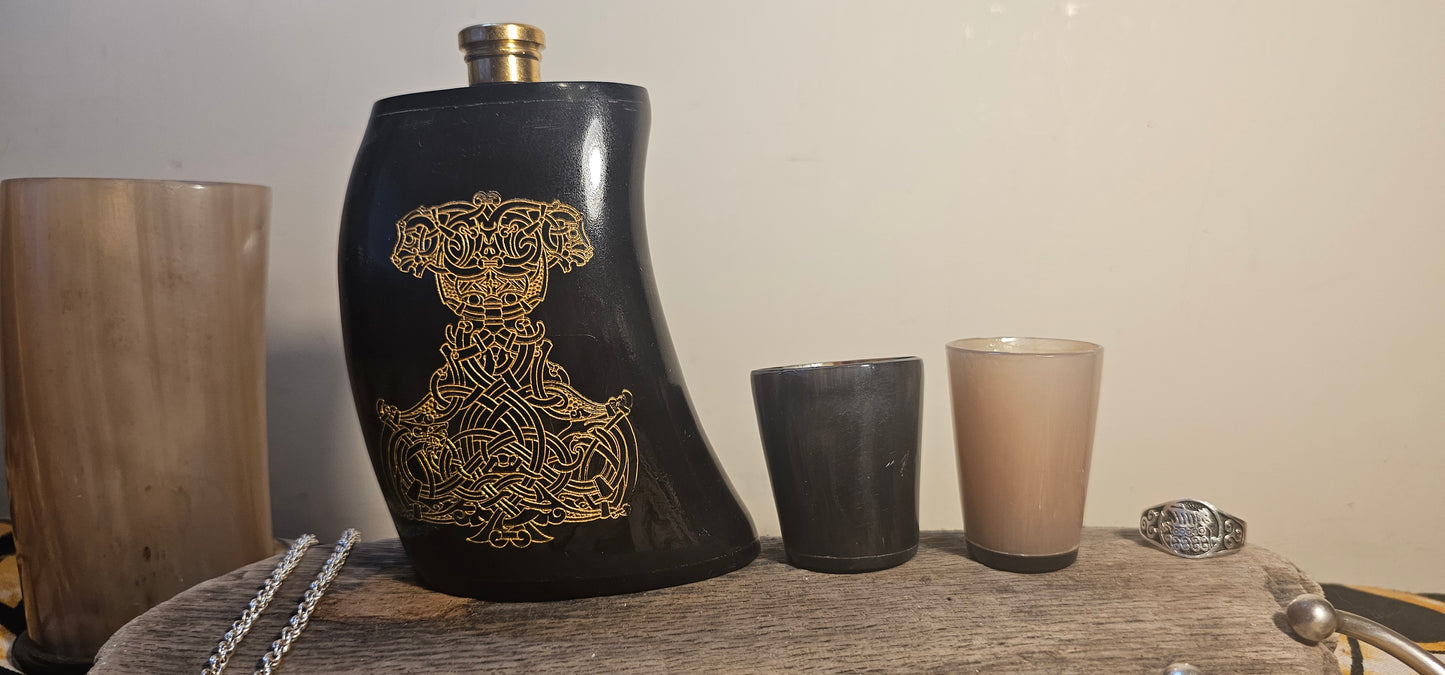 Thor Gift, Viking Flask, Hip Flask, Viking Drinking Gift, Norse Flask, Norse Mythology Gift, Nordic Mythology Gift, Nordic Flask