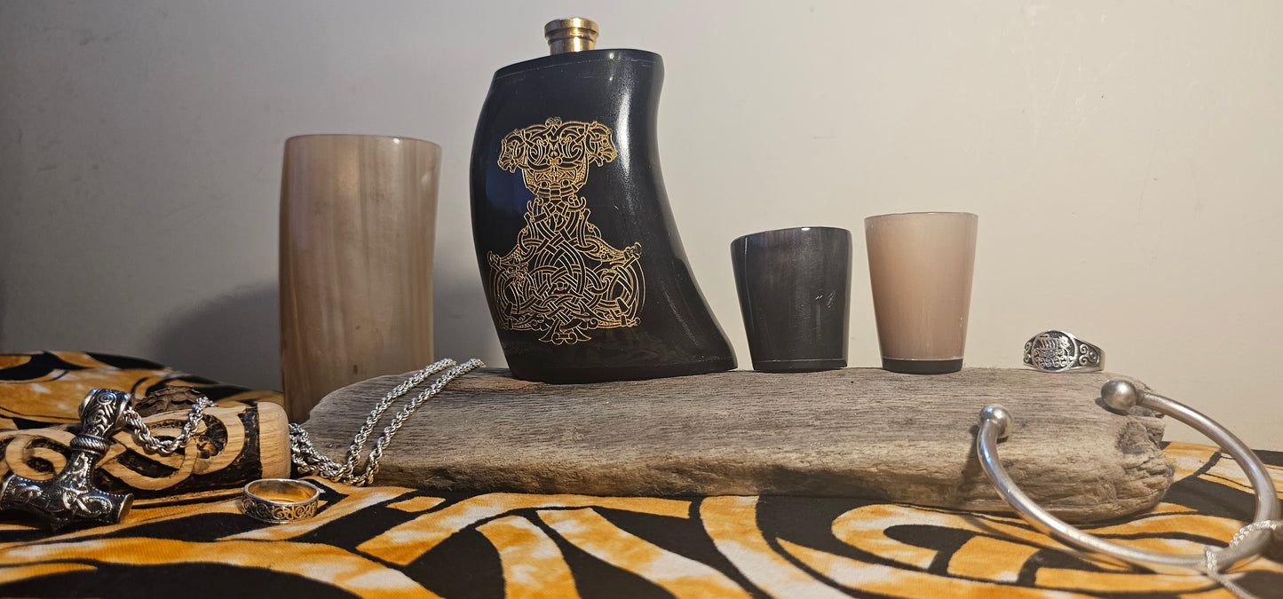 Thor Gift, Viking Flask, Hip Flask, Viking Drinking Gift, Norse Flask, Norse Mythology Gift, Nordic Mythology Gift, Nordic Flask