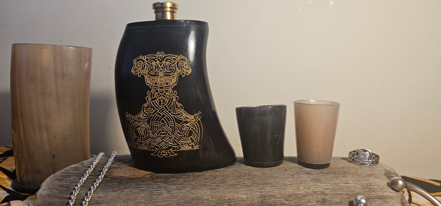 Thor Gift, Viking Flask, Hip Flask, Viking Drinking Gift, Norse Flask, Norse Mythology Gift, Nordic Mythology Gift, Nordic Flask