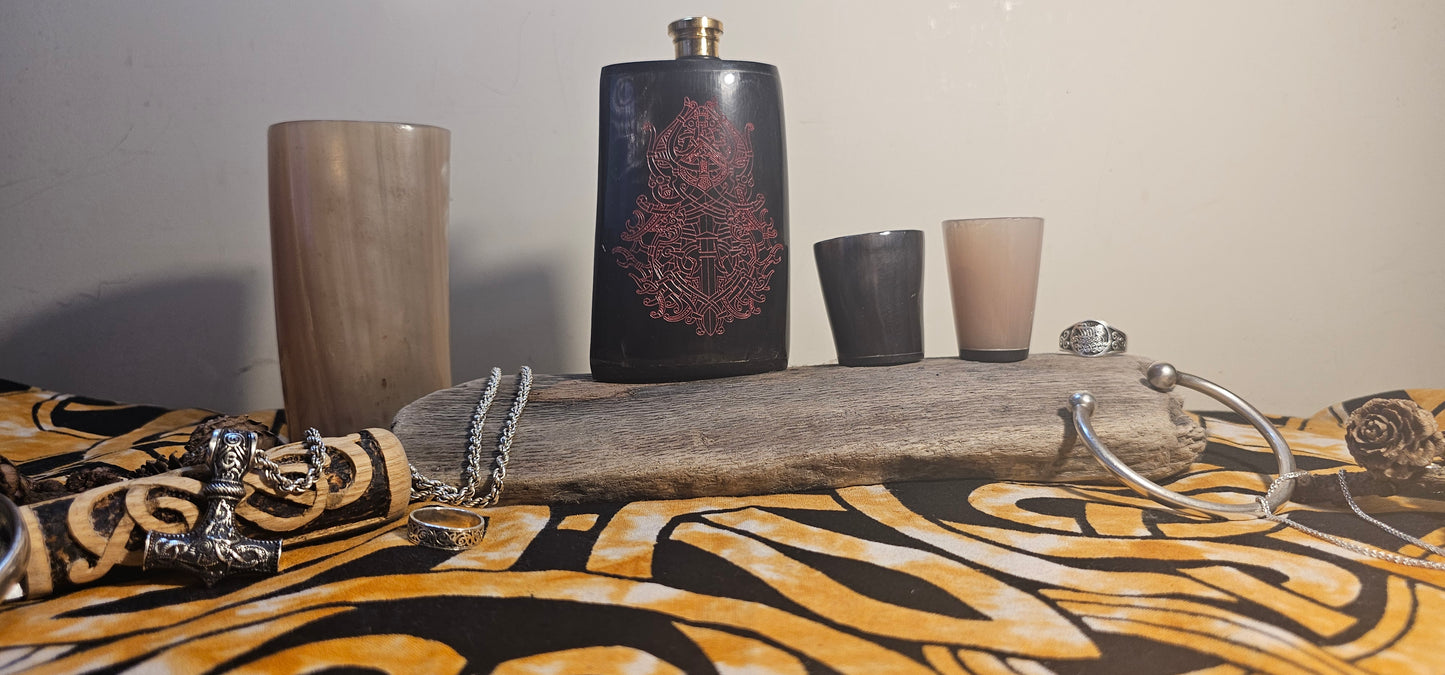 Tyr Gift, Viking Flask, Hip Flask, Viking Drinking Gift, Norse Flask, Norse Mythology Gift, Nordic Mythology Gift, Nordic Flask, Wolf design
