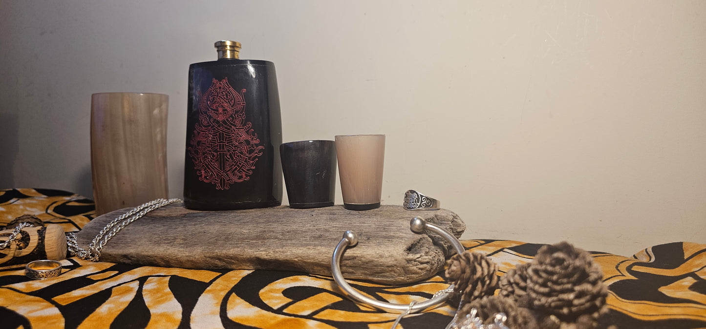 Tyr Gift, Viking Flask, Hip Flask, Viking Drinking Gift, Norse Flask, Norse Mythology Gift, Nordic Mythology Gift, Nordic Flask, Wolf design