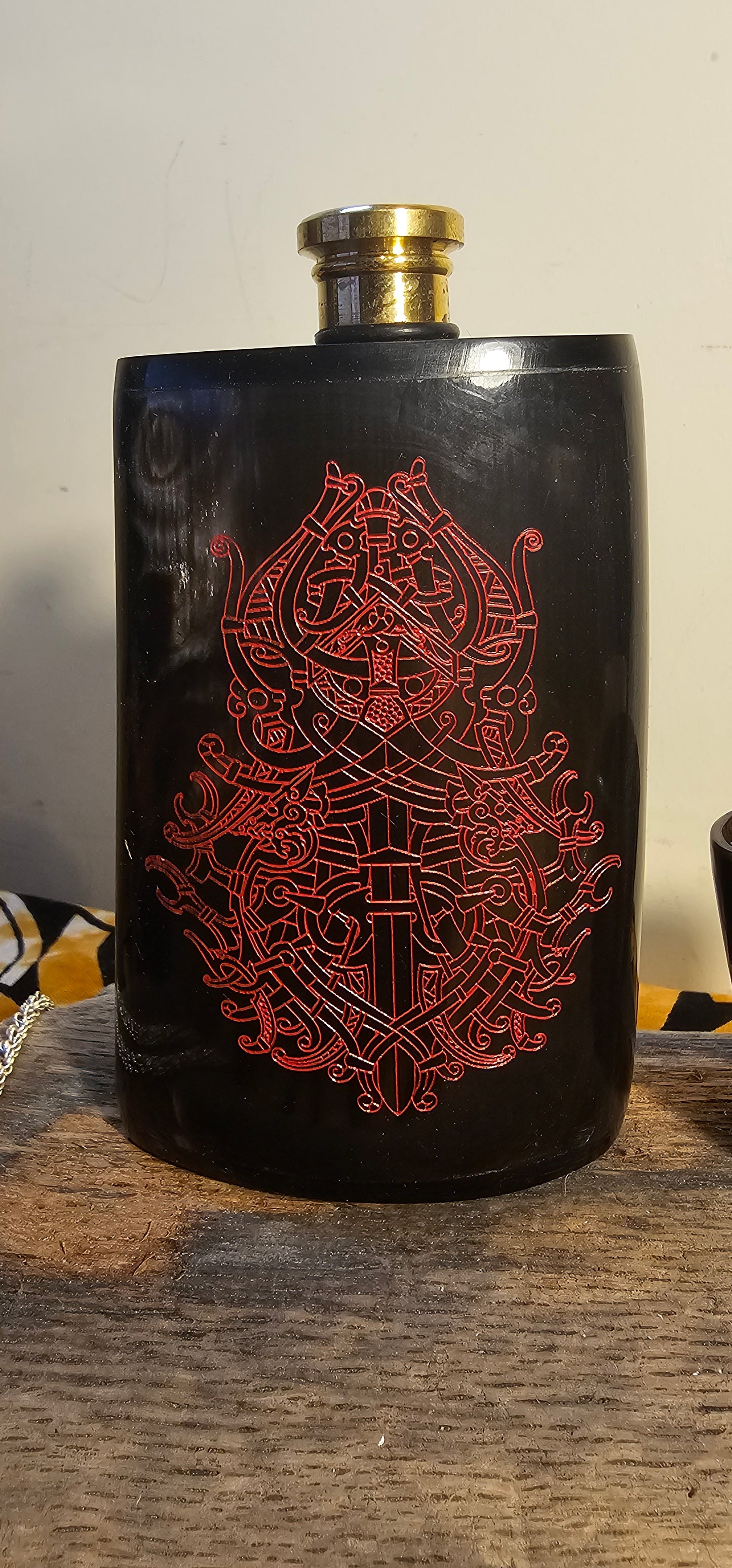 Tyr Gift, Viking Flask, Hip Flask, Viking Drinking Gift, Norse Flask, Norse Mythology Gift, Nordic Mythology Gift, Nordic Flask, Wolf design
