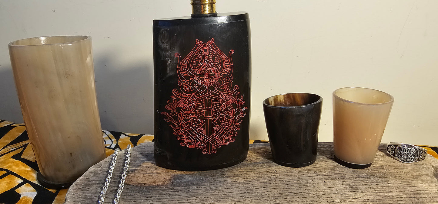 Tyr Gift, Viking Flask, Hip Flask, Viking Drinking Gift, Norse Flask, Norse Mythology Gift, Nordic Mythology Gift, Nordic Flask, Wolf design