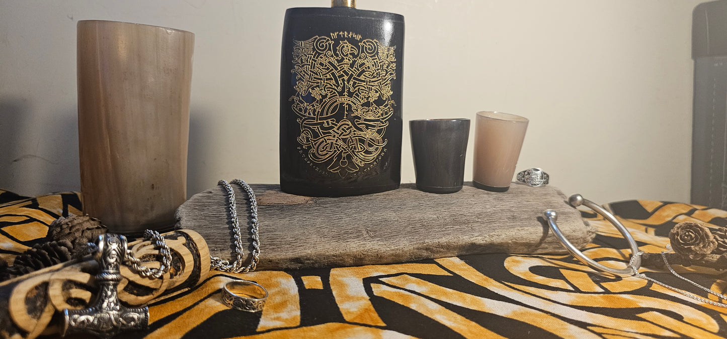 Yggdrasil Gift, Viking Flask, Hip Flask, Viking Drinking Gift, Norse Flask, Norse Mythology Gift, Nordic Mythology Gift, Nordic Flask