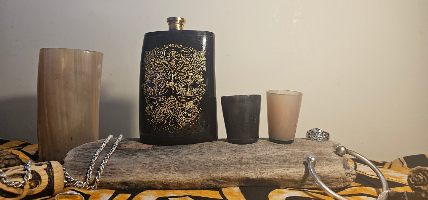 Yggdrasil Gift, Viking Flask, Hip Flask, Viking Drinking Gift, Norse Flask, Norse Mythology Gift, Nordic Mythology Gift, Nordic Flask