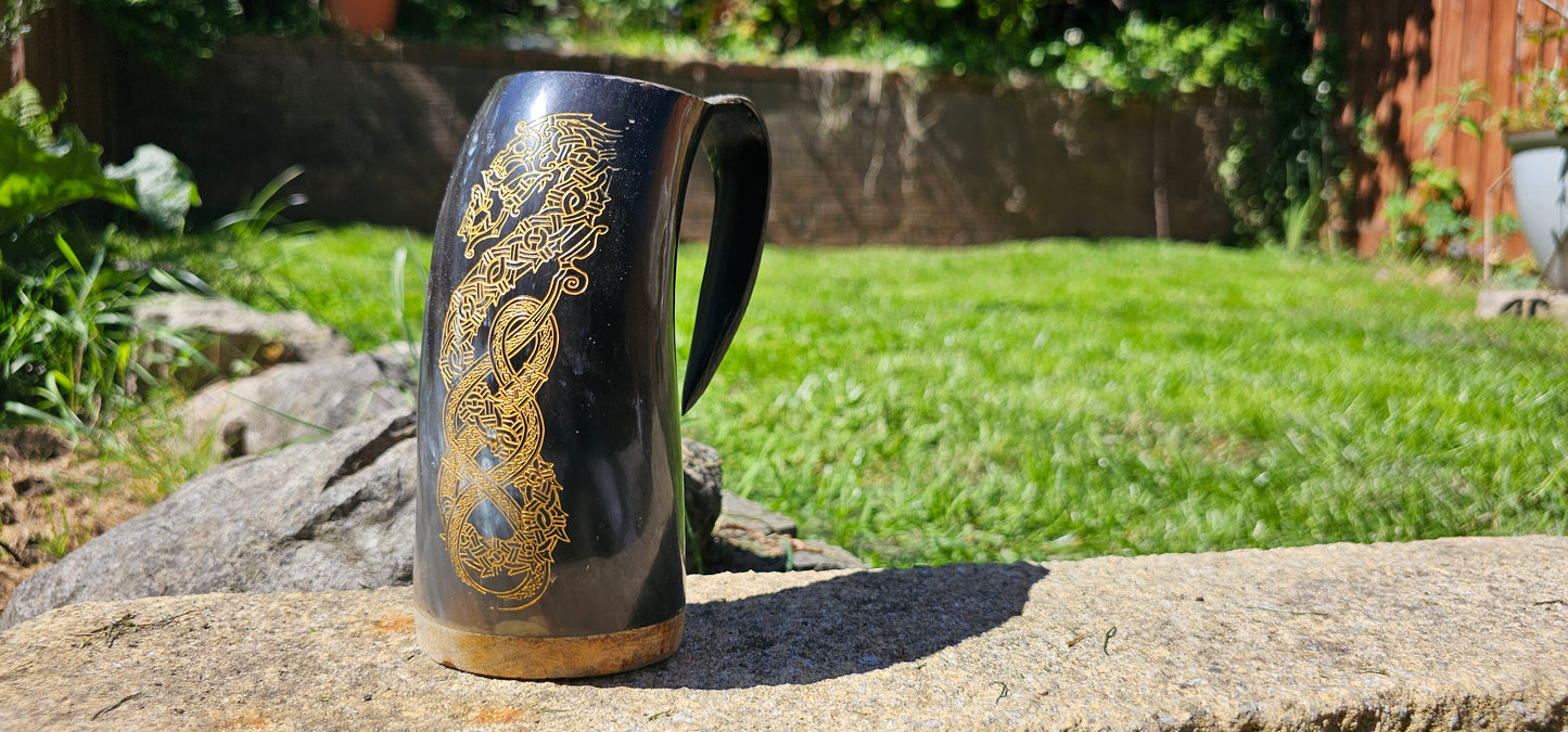 Thor Vs Jormungandr - Horn Mug