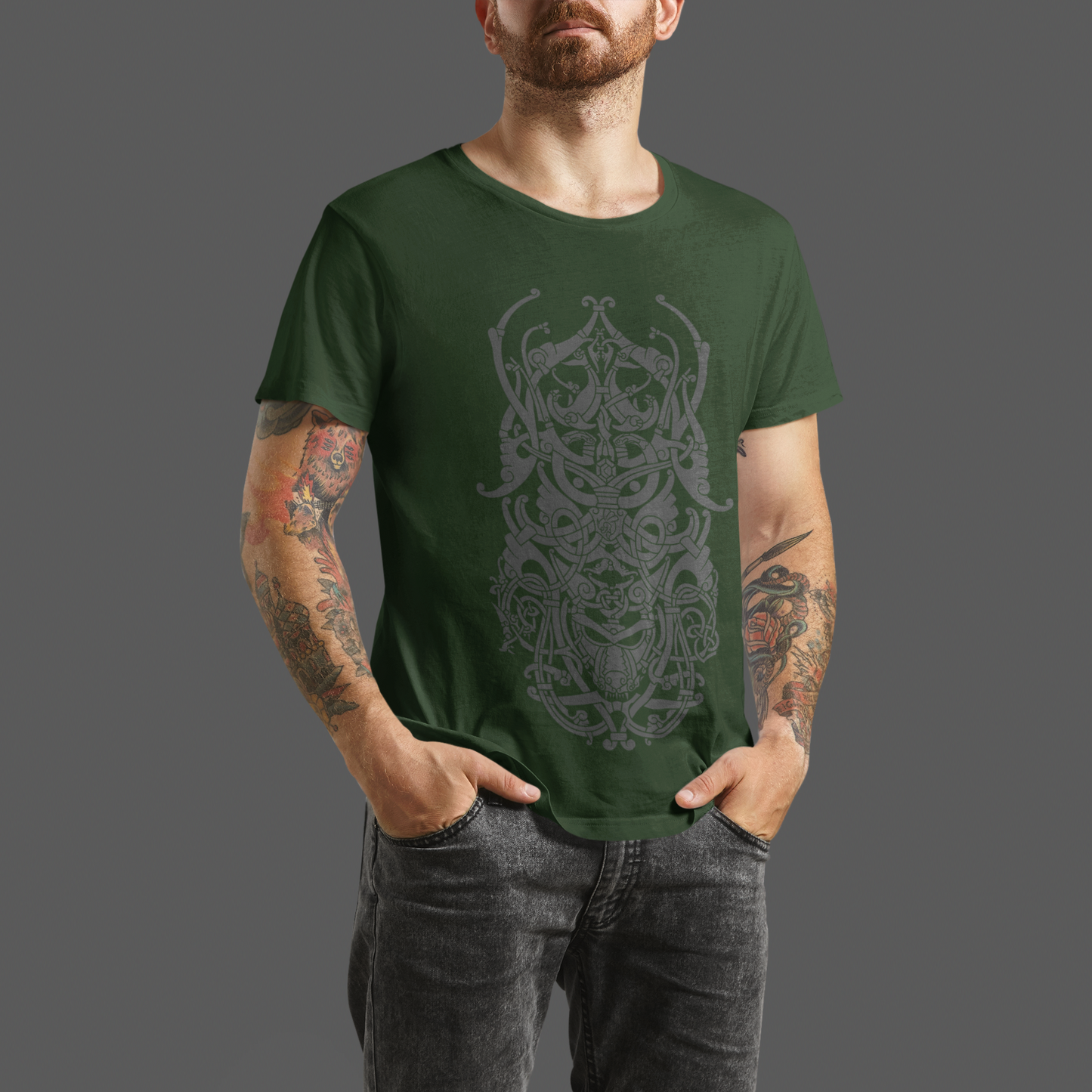 LOKI GREEN & GREY TEE
