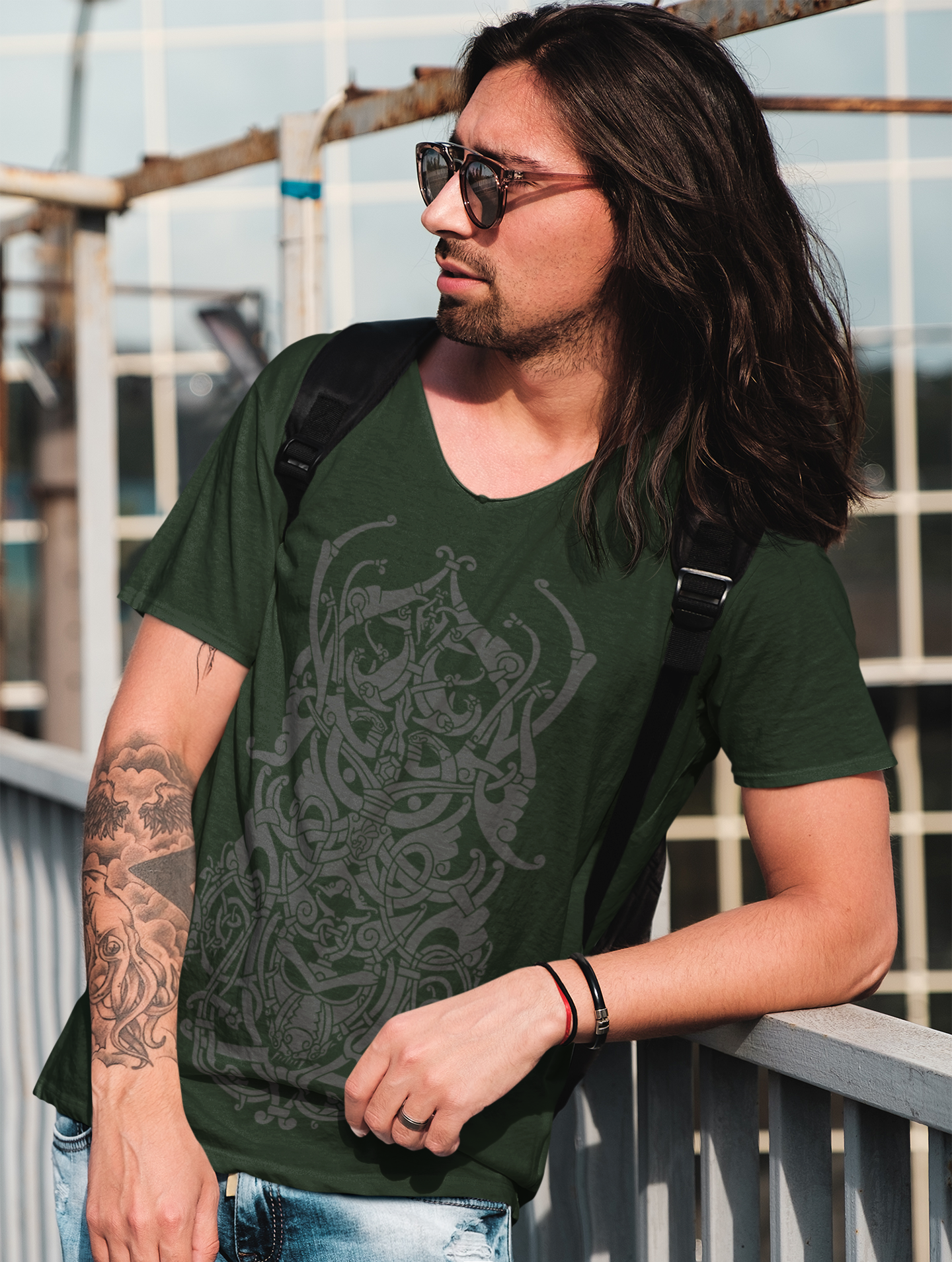 LOKI GREEN & GREY TEE