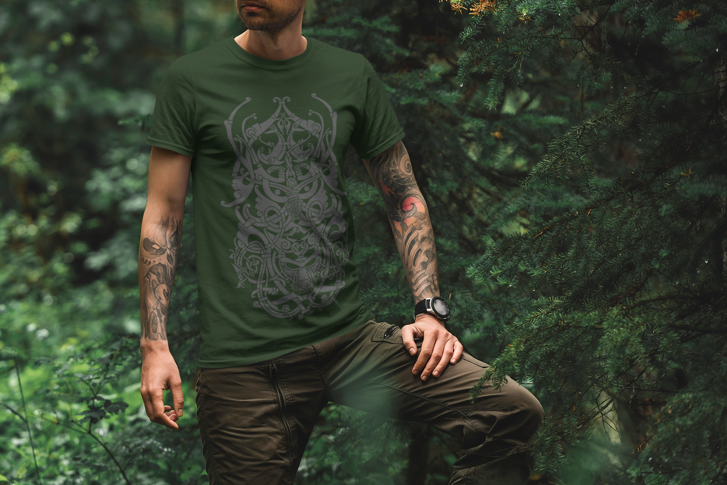 LOKI GREEN & GREY TEE