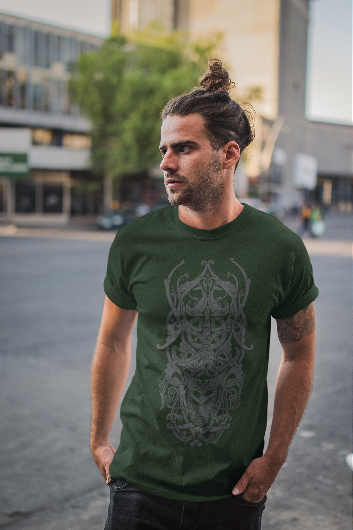 LOKI GREEN & GREY TEE