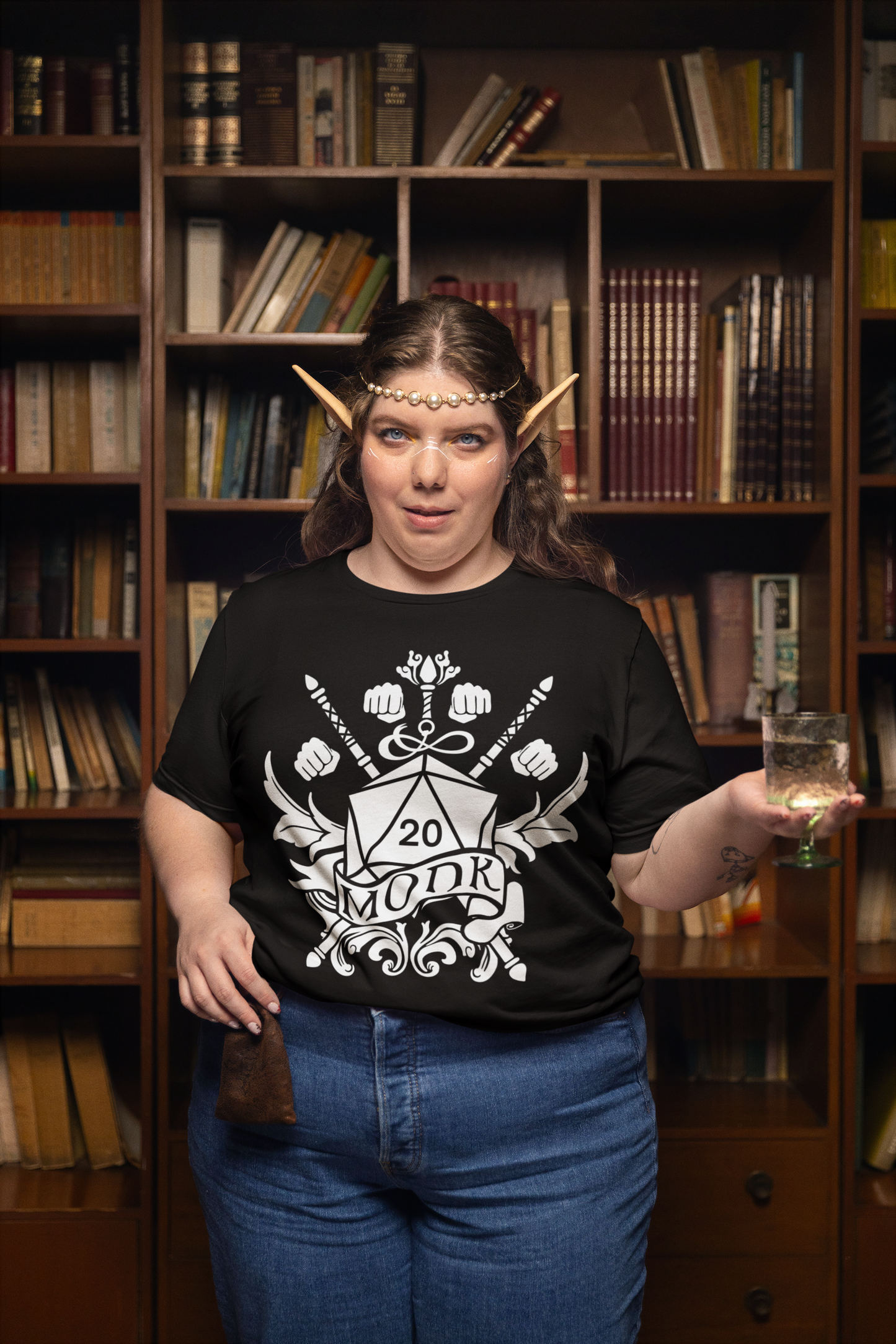 Dungeons and Dragons Monk Class T-Shirt | Black & White D20 Dice Design | Perfect Gift for RPG Gamers