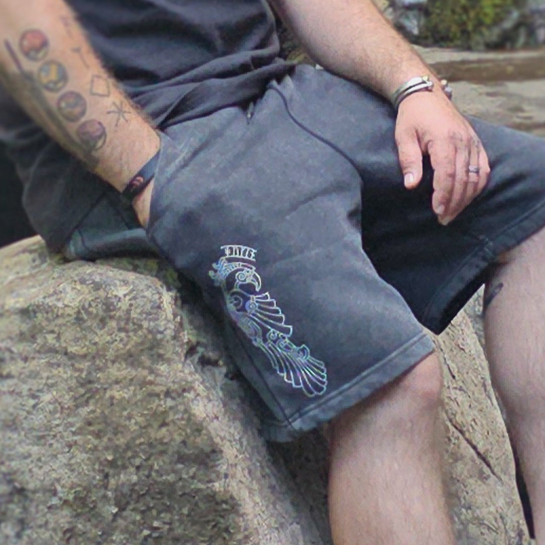 Odin, Allfather - Stone Washed Heavyweight Jogger Shorts