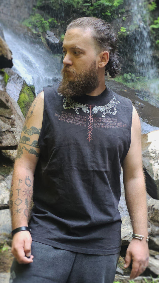 Tyr - Heavyweight Faded Black Tank