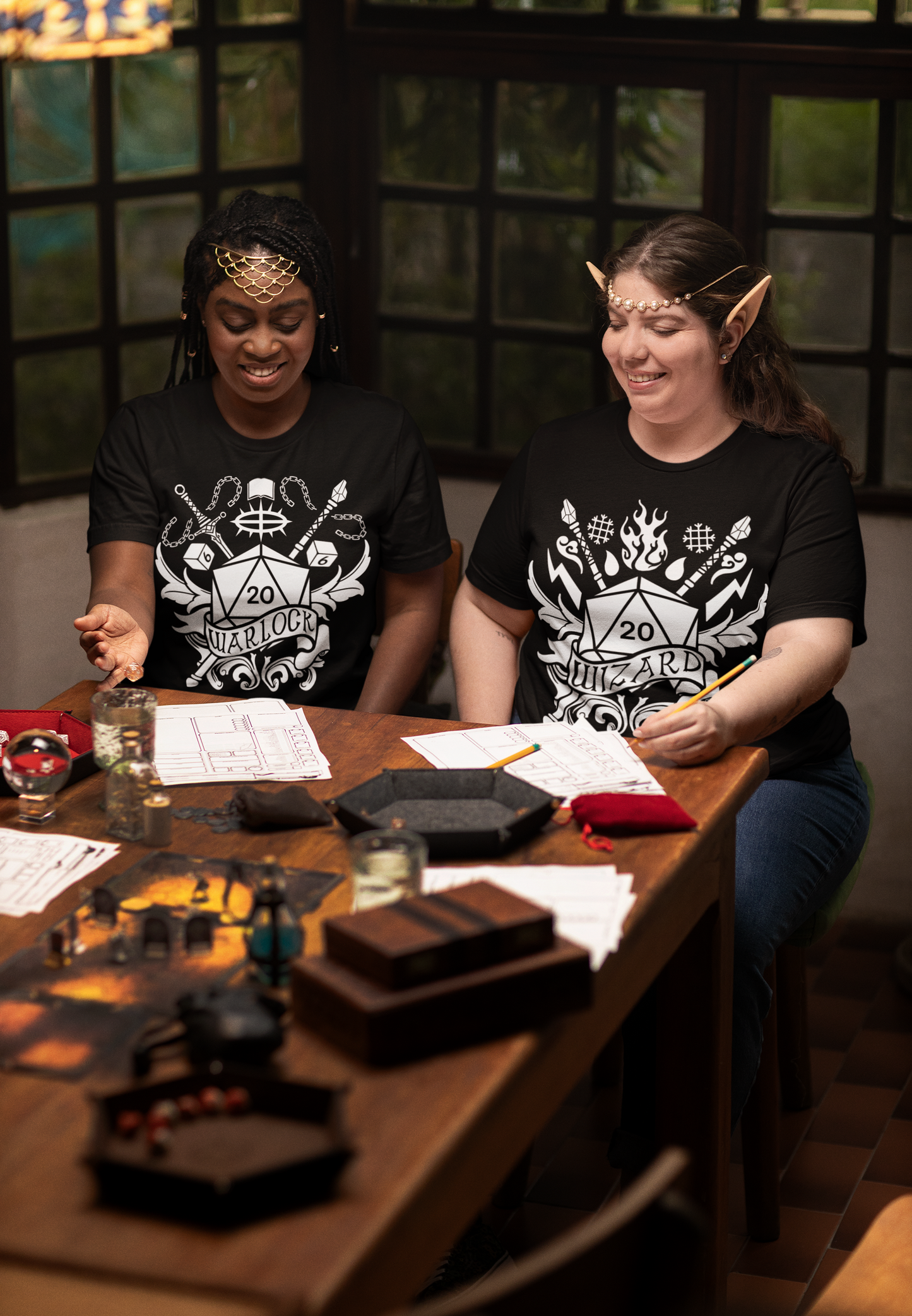 Dungeons and Dragons Wizard Class T-Shirt | Black & White D20 Dice Design | Perfect Gift for RPG Gamers