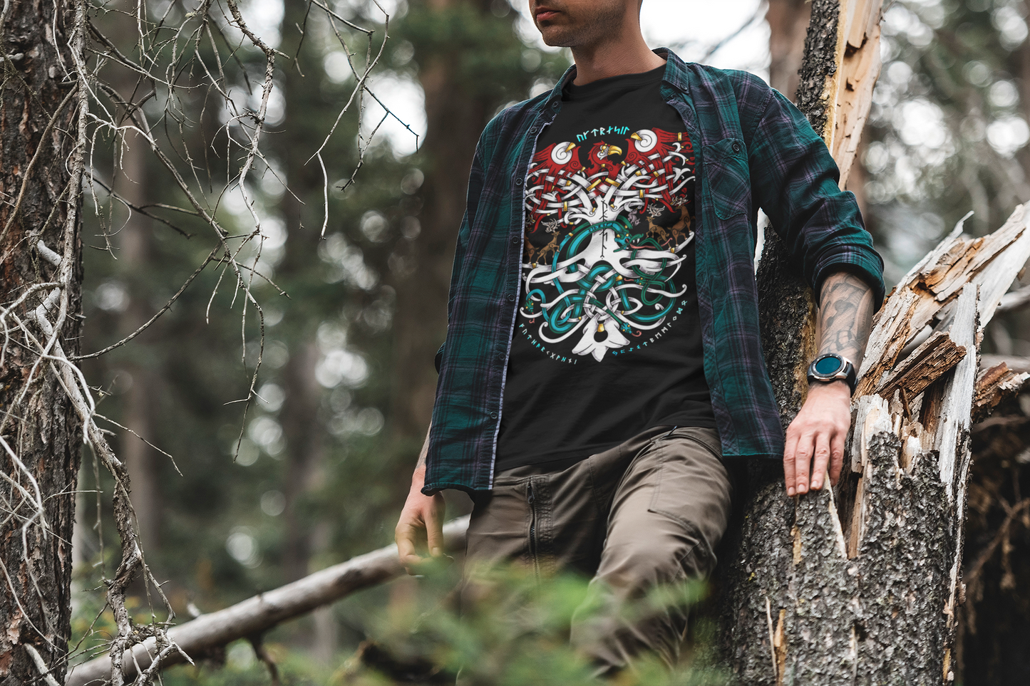 Yggdrasil Tshirt, Yggdrasil Gift, Tree of Life, Viking Tshirt, Norse Mythology, Viking Clothing, Norse Apparel, Rune Tshirt, Bindrune Shirt