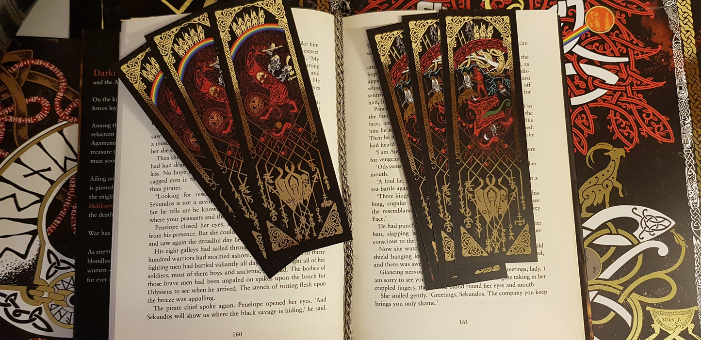 Ragnarok - Double-Sided Gold Foil - Bookmark