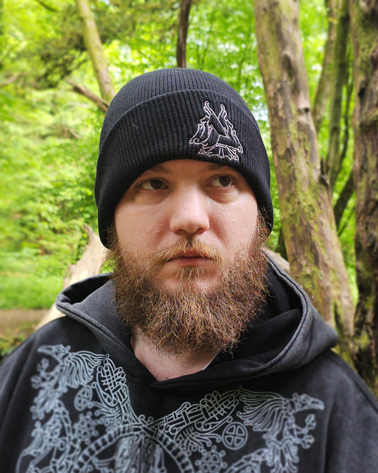 Valknut - Embroidered Beanie Hat