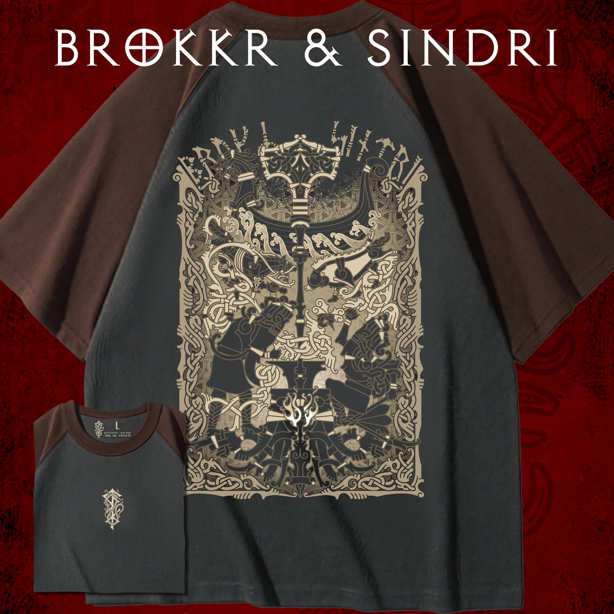 PREORDER OCT - Brokkr and Sindri Raglan Tee