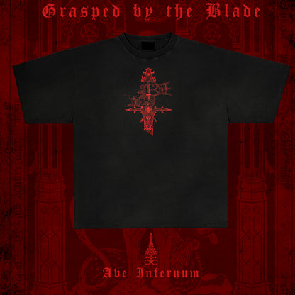 PREORDER OCT - Grasped by the Blade - Boxy Black Tshirt