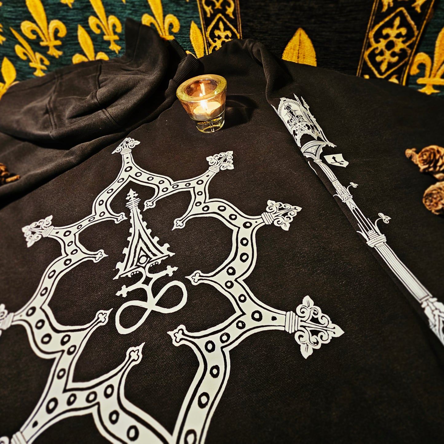 Ave Infernum - Acid Washed Zip Hoodie