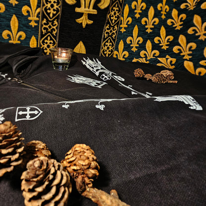 Ave Infernum - Acid Washed Zip Hoodie