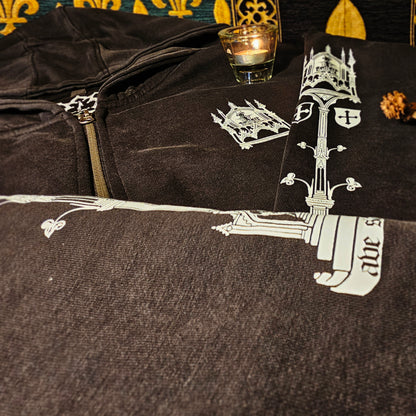 Ave Infernum - Acid Washed Zip Hoodie