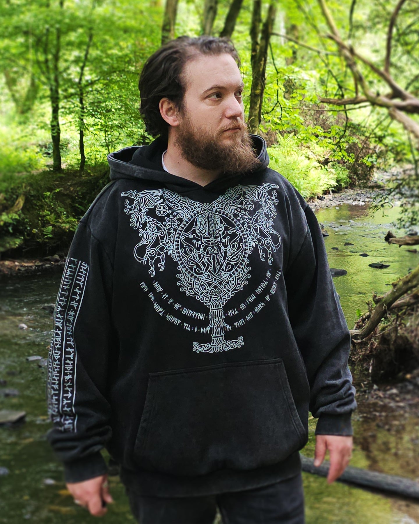 Odin, Allfather - Stone Washed Heavyweight Hoodie