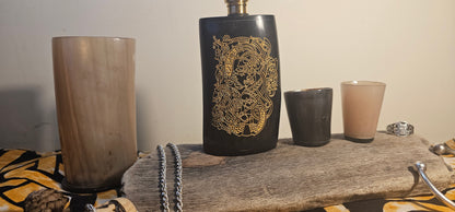 Fafnir & Sigurd - Horn Hip Flask