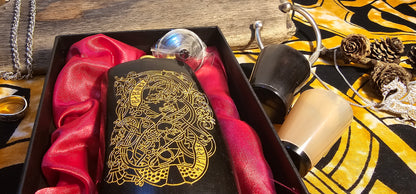 Fafnir & Sigurd - Horn Hip Flask