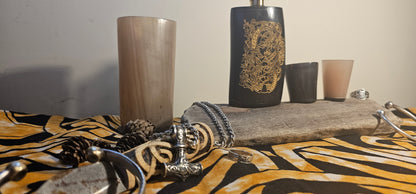 Fafnir & Sigurd - Horn Hip Flask