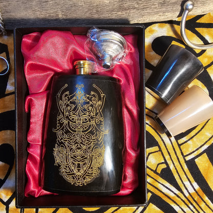 Loki - Horn Hip Flask