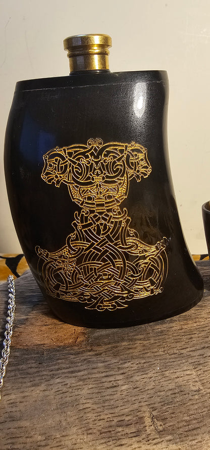 Thor - Horn Hip Flask