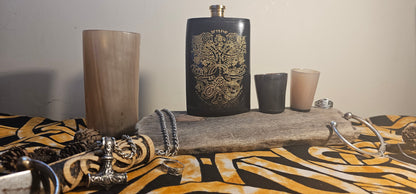 Yggdrasil - Horn Hip Flask