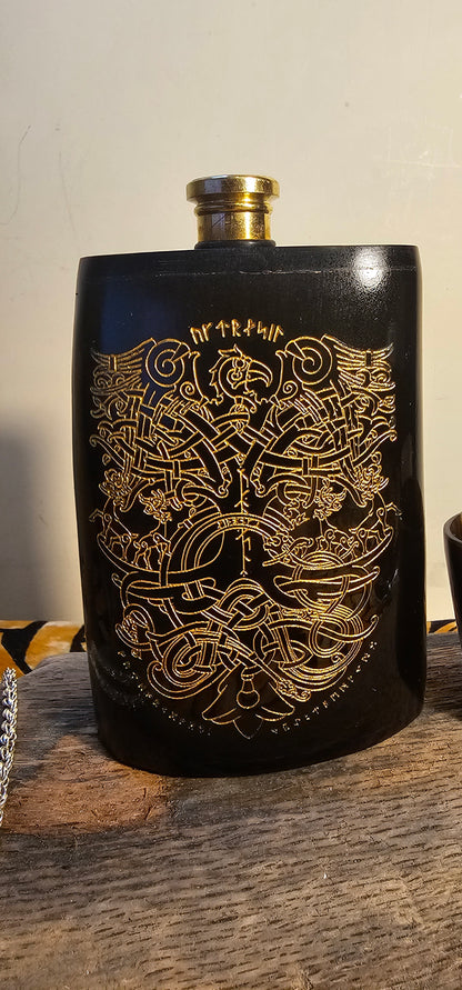 Yggdrasil - Horn Hip Flask